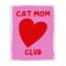 Stupell Industries Cat Mom Club Heart Canvas Wall Art Design by House of Lulu